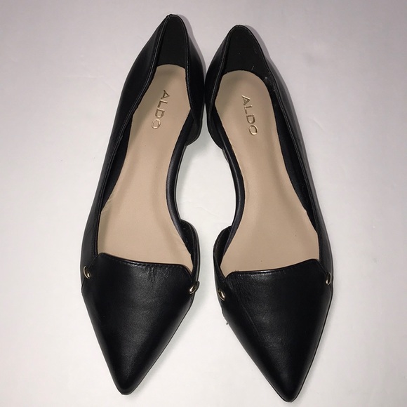 aldo open toe flats